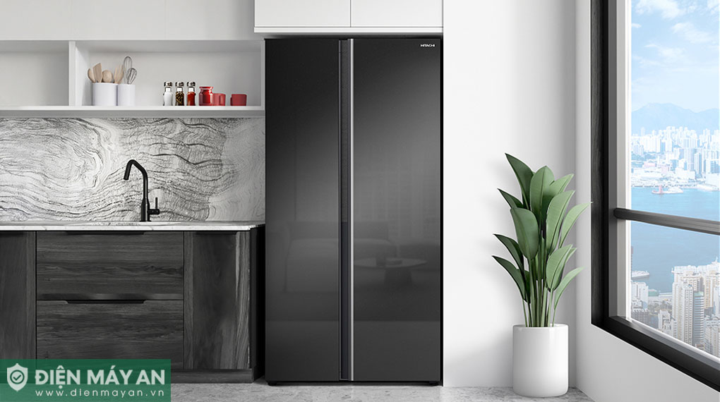 Tủ lạnh Hitachi Inverter 656 lít Side By Side HRSN9713ESUVN